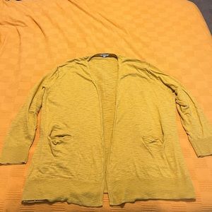 Madewell Mustard Open Cardigan Cotton Blend Womens 2X Yellow